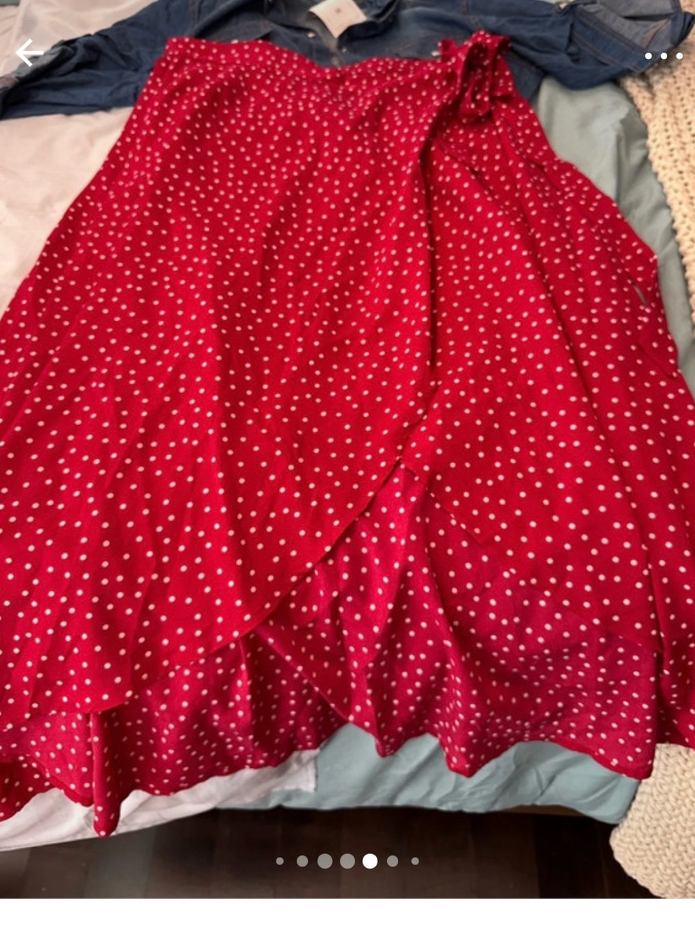 Red Polka Dot wrap skirt